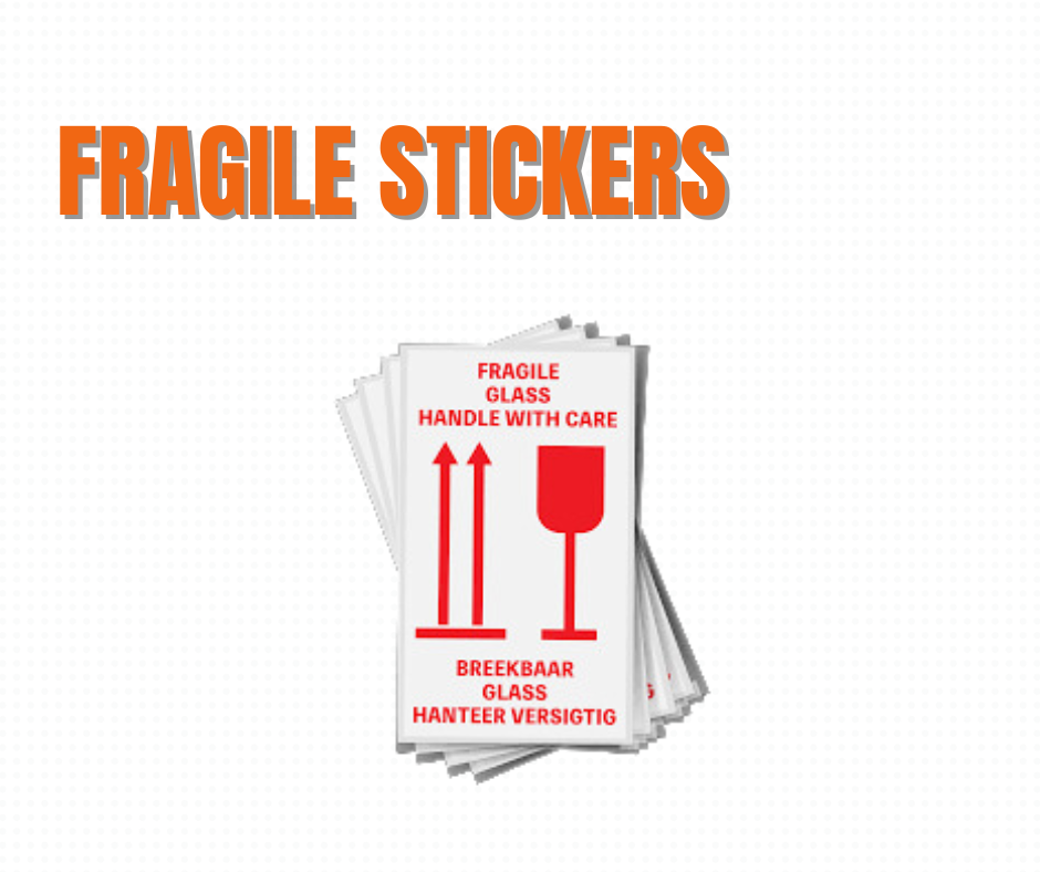 Fragile Stickers for Moving Boxes - Enhance the safety of your delicate items during a move with clear and visible 'Fragile' stickers